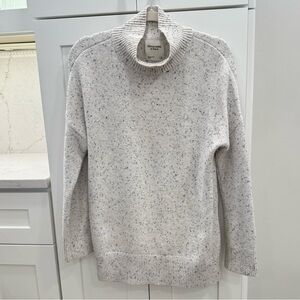 Abercrombie High Neck Sweater Grey with Black Accents Size Small Oversized Long